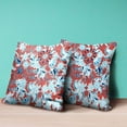 thumbnail image 4 of Amrita Sen Flying Floral Paisley Indoor/Outdoor Pillow with Removable Cover in Red White Blue18x18, 4 of 5