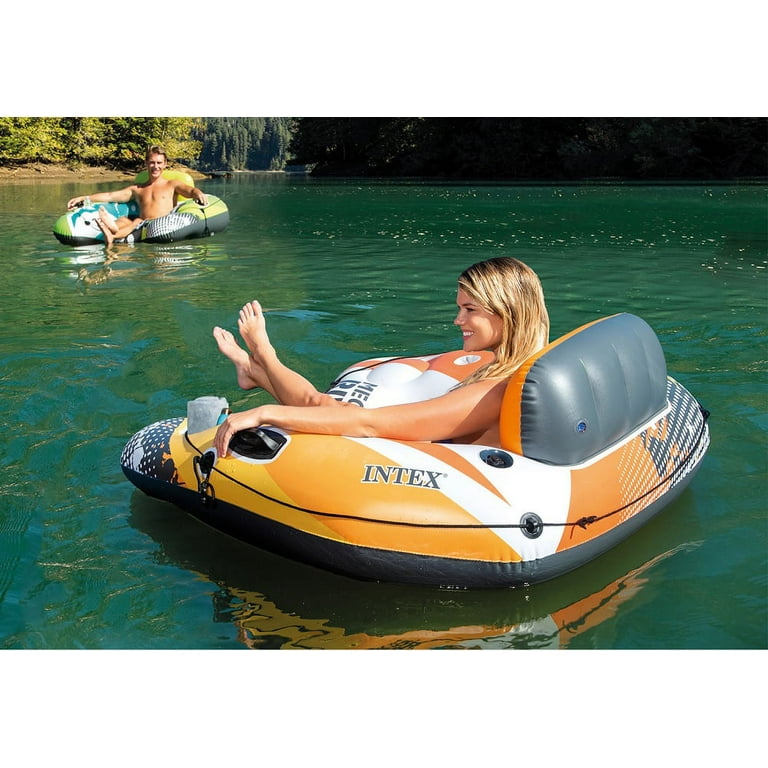 Intex 56848Q Mega River Run XL Inflatable Floating Lake Tube, 52