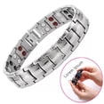 thumbnail image 7 of Censtreet Mens Magnetic Bracelet Titanium Steel Magnetic Bracelet with Double Row 4 Elements Magnets,Father's Day Gifts, 7 of 7