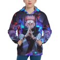 thumbnail image 5 of Jujutsu Kaisen Ryomen Sukuna Kids' Hoodie 3d Print Sweatshirt Soft Pullover Hooded With Big Pockets For Boys Or Girls Small, 5 of 7