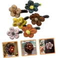 thumbnail image 4 of 6pcs Plush Flower Hair Clip Girl Hair Clips Duck Billed Hair Clips Women Hair Accessories Flower Claw Clip Girl Claw Clips Winter Plush Plastic, Plush Women Jaw Clips, 4 of 4