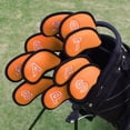 thumbnail image 1 of Juego de Fundas de Hierro para Golf Cola 10 Piezas Cubiertas de la cabeza del club de golf naranja, 1 of 8