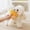 Yellow, variant on Soft Plush Interactive Dog Bell Ball with Durable Cotton Tug Rope - 4" Squeaky Sensory Pet Toy for Small to Medium Dogs, Gentle Sounding Indoor Fetch & Teething Toy