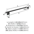 thumbnail image 6 of Amerock Appoint Matte Black 24 inch (610mm) Towel Bar, 6 of 8