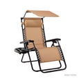 thumbnail image 3 of Silla Camastro Plegable Elly Decor Tecnologia Gravedad Cero Reclinable con sombrilla beige 6.49 pulg, 3 of 10