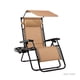 thumbnail image 3 of Silla Camastro Plegable Elly Decor Tecnologia Gravedad Cero Reclinable con sombrilla beige 6.49 pulg, 3 of 10
