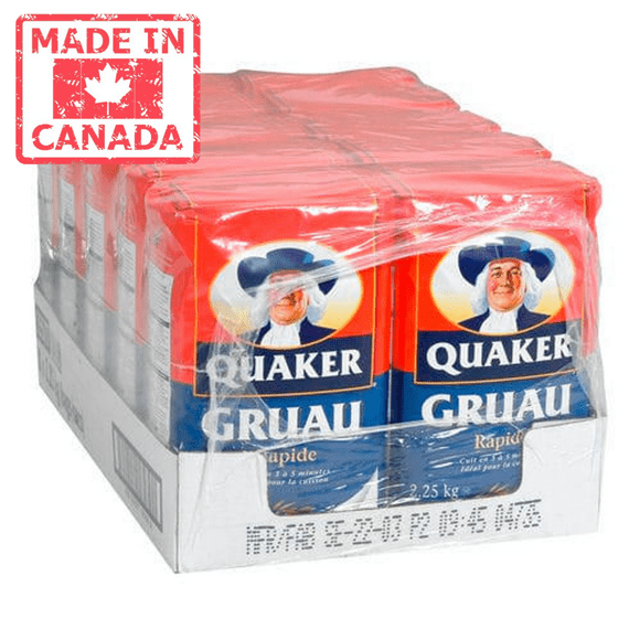 Quaker Flocons d'Avoine Rapides 2.25kg (10/caisse) - 24.75 lbs