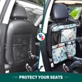 thumbnail image 6 of Iauyy 2-in-1 Car Kick Mats Back Seat Protector, 6 Large Storage Pockets , Universal Car Seat Back Protectors Kick for SUV & Sedan 25x18in,Blue and White Porcelain Leaves, 6 of 6