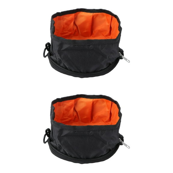 2 Count Pet Water Bowl Foldable Dog Travel Food Pets