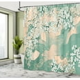 thumbnail image 4 of Ambesonne East Shower Curtain, Japanese Cherry Sakura Print, 69"Wx70"L, Dark Seafoam, 4 of 4