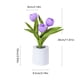 thumbnail image 2 of Lámpara LED Artificial Tulip Night Light de escritorio recargable Decoración (Púrpura 3 Flores) Ehuebsd Para estrenar, 2 of 8