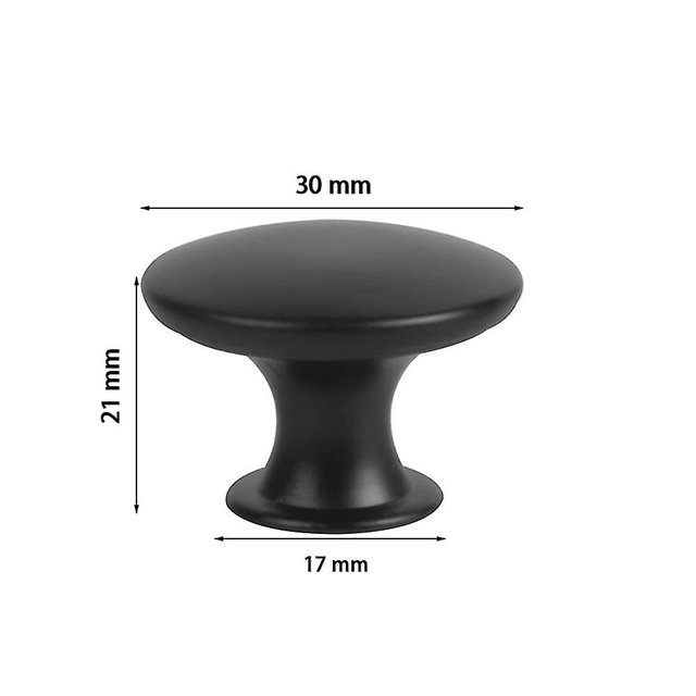 16 pomos de puerta de armario, pomos de tocador vintage de 30 mm, negro kaili Sencillez