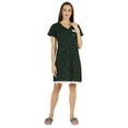 thumbnail image 2 of Inkmeso Printed V-Neck Nightgown Sleepwear For Womens Nightshirt Soft Button Sleepdress, 2 of 7
