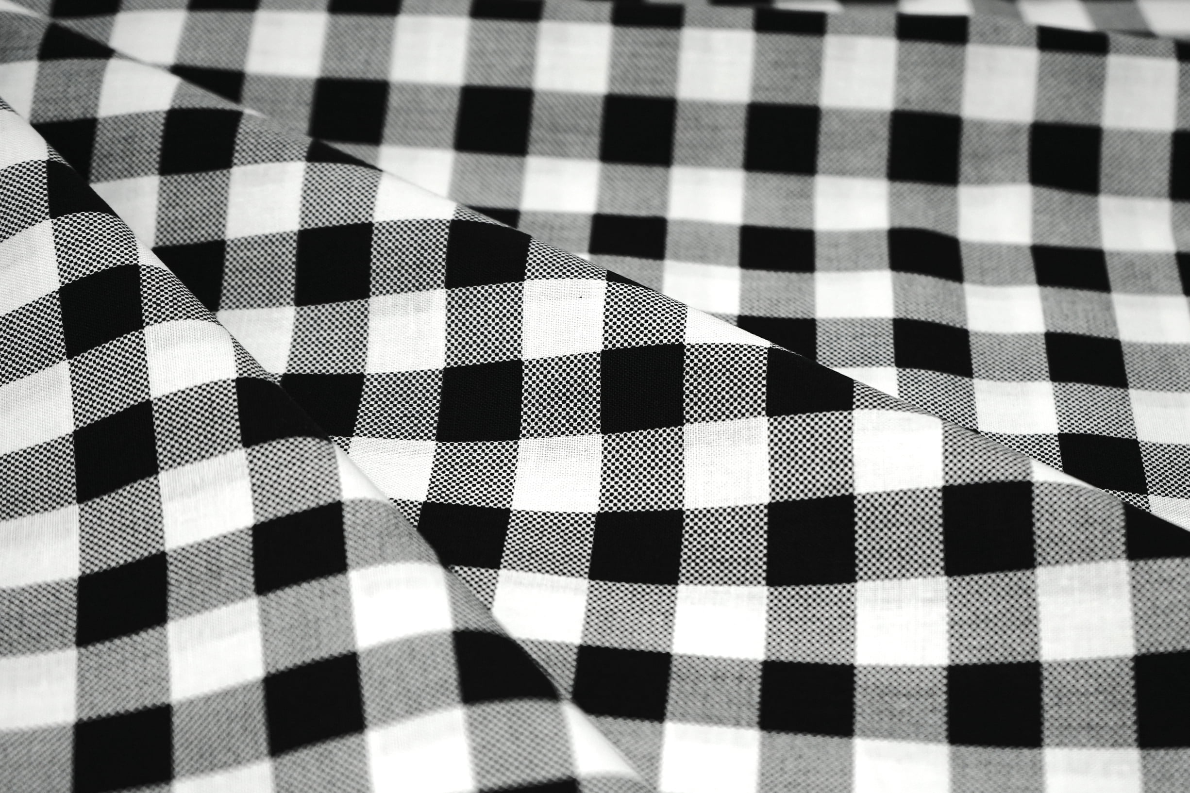 Mainstays 100% Cotton Prints Black Buffalo Plaid, Quilt Crafts Fabric Cut By The Yard.