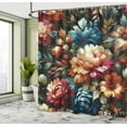 thumbnail image 2 of Ambesonne Floral Shower Curtain, Springtime Flowery Garden, 69"Wx70"L, Marigold Reseda Green, 2 of 4