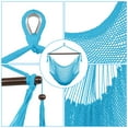 thumbnail image 5 of Hanging Chair Hammock Chair Swing (500 lbs Max) - Comfortable Hanging Rope Swing for Bedroom， Outdoor Patio, Porch, Deck - Indoor and Outdoor - Sturdy Steel Bar, 5 of 8