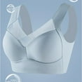 thumbnail image 4 of Large Size Without Ring Lace Vest Underwear Thin Side Side Breasts Gathered Adjustable Bra, 4 of 7