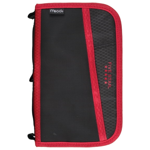 Five Star Multi-Pocket Pencil Pouch, Nylon, Assorted Colors (50173)