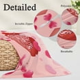 thumbnail image 2 of Valentine's Day Pillow Covers, Linen Long Throw Pillow Case, Watercolor Heart Love Modern Boho Holiday Pillow Protector Decorative Cushion Cover for Living Room/Bedroom 16" x 24", 2 of 8