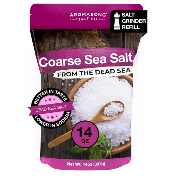 Aromasong Coarse Sea Salt 14 lb | 100% Natural Mineral Sea Salt for Cooking & Grinder Refill