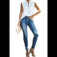 thumbnail image 2 of Blusas Sin Mangas con Cuello Abotonado para Mujer, Blusas con Volantes en el Pecho y Plisadas, Camisetas Básicas Informales, Blusa Talla S, 2 of 8