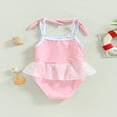 thumbnail image 4 of Filles Romper Maillot de Bain Sans Manches hors Épaule Maille Robe Body, 4 of 8