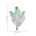 thumbnail image 3 of Light Up Green Ghost Halloween Yard Decoration, Glowing Outdoor Hanging Ghost Prop for Lawn Porch Garden Party, Spooky Holiday Decor for Nighttime Display Indoor Outdoor Scene Setup, 3 of 7