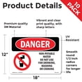 thumbnail image 2 of Non OSHA Danger Vinyl Decal Label 18 Inch x 12 Inch - 10 Pack, 2 of 6