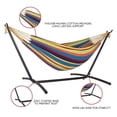 thumbnail image 4 of Double Hammock with Stand Two Person Hammock Adjustable with Space Saving Steel Hammock Stand Includes Portable Carrying Case for Hammocks Stand Hammocks for Outside with Stand Purple, 4 of 5
