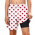 thumbnail image 2 of hengsof Boys' Summer Printed Beach Swim Trunks Stylish Double Layered Comfortable Beach Sports Casual Shorts with Pockets, 2 of 5