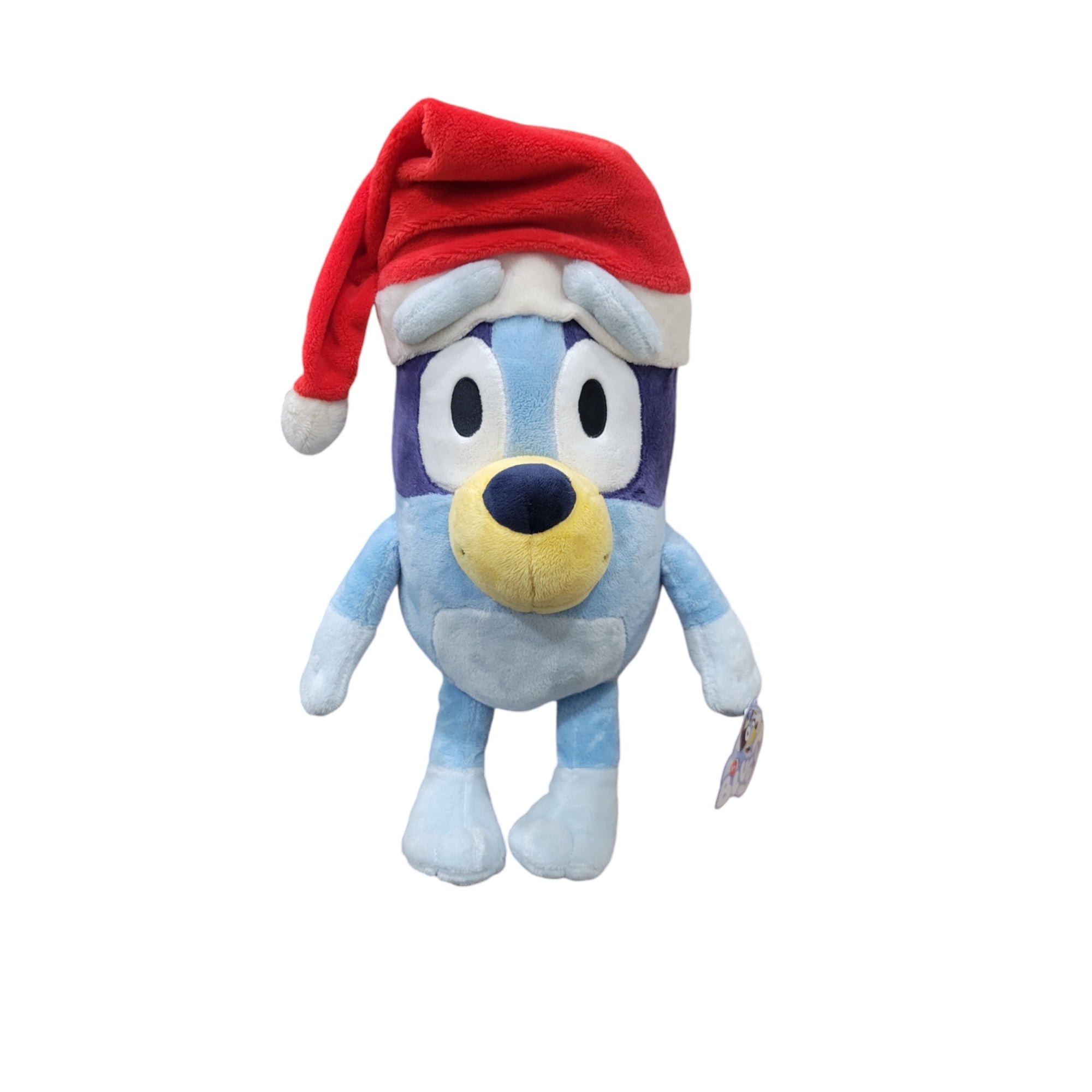 Bluey 16" Christmas Plush Wearing Santa Hat Stocking Stuffer Christmas Plush Stuffed Animal For Children 3 and up