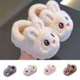 thumbnail image 2 of Fengactive Womens Bunny Face Plush Slippers 3D Ear Decor Warm Indoor Non Slip House Slippers, 2 of 9