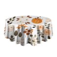 thumbnail image 5 of Fall Leaves Pumpkin Round Tablecloth 60" X 60",Wrinkle Wipeable Table Cloth for Kitchen Dining Room Picnic Patio Party, 5 of 6