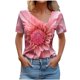 thumbnail image 1 of Top de Verano de las Mujeres, Cuello en V Moda Casual de Manga Corta Blusa, Primavera Y Verano Ligero Top, 1 of 9