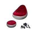 thumbnail image 2 of Klonfd Inflatable With Flocking Comfortable Adult Inflatable Vinyl Folding Recliner/air Mattress With Footstool And Air Suitable For Indoor And Outdoor Living, 2 of 6