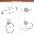 thumbnail image 6 of Bathroom Towel Hooks, Oil Rubbed Bronze Robe & Towel Hooks for Wall Mounted, Traditional Towel and Robe Hooks for Hanging Towels, Bath Towel Holder for Shower(6 Pack), 6 of 7