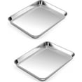 thumbnail image 1 of shiyou-Stainless Steel Toaster Oven Pan Set of 2, 10.5 Inch Small Toaster Baking Pans for Roasting and Serving, Smooth Edges & Mirror Finished, Healthy & Easy Clean, 1 of 4