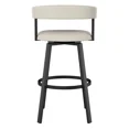 thumbnail image 2 of Amisco Caris Swivel Counter Stool Black Metal Frame, 2 of 5