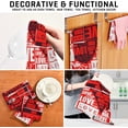 thumbnail image 4 of Romantic Love Heart Kitchen Dish Towels Set of 4 Absorbent Hand Towels, Lint-Free 18"x28" Valentine Message Dishcloths Fast Drying for Cooking Baking Home Clean, 4 of 7