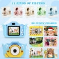 thumbnail image 3 of Anpro Kids Camera with 32GB SD Card and Silicone Cover, 1080P HD Digital Video Cameras for Girls and Boys 3-12 Years Best Birthday Gifts, Blue, 3 of 7