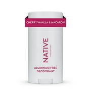 Native Deodorant, Cherry & Vanilla Macaron, Aluminum Free, for Women and Men, 2.65 oz