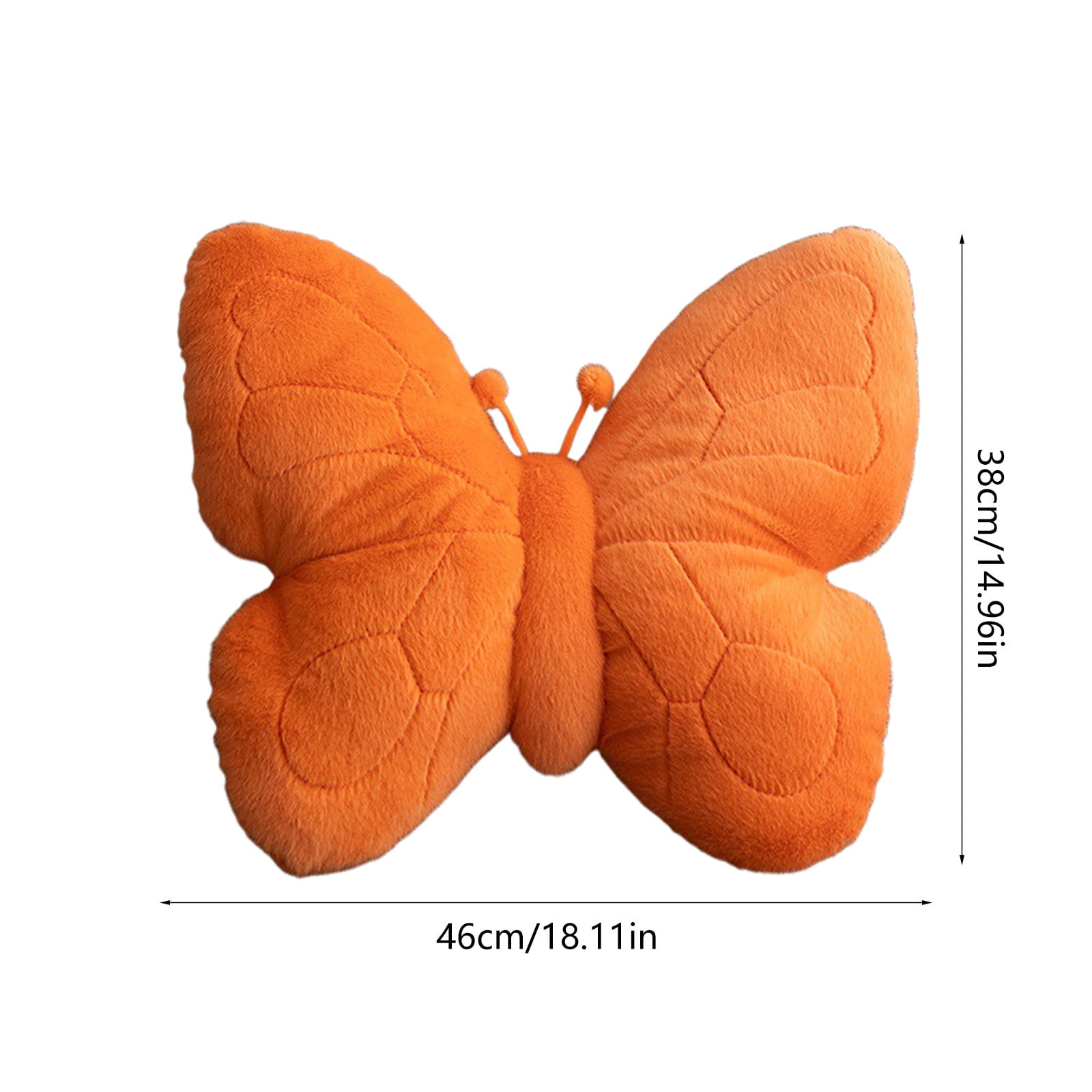 Kugisaki Valentines's Day Butterflies-shaped Throw Pillows Cute Plush Fluffy Throw Pillows Sofa Cushions for Large Couch Sofa Home Holiday Decorations