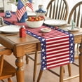 thumbnail image 3 of Sm:)e Stripes America Star Falg Patriotic Fourth of July Table Runner 13x72 Inch, 3 of 7