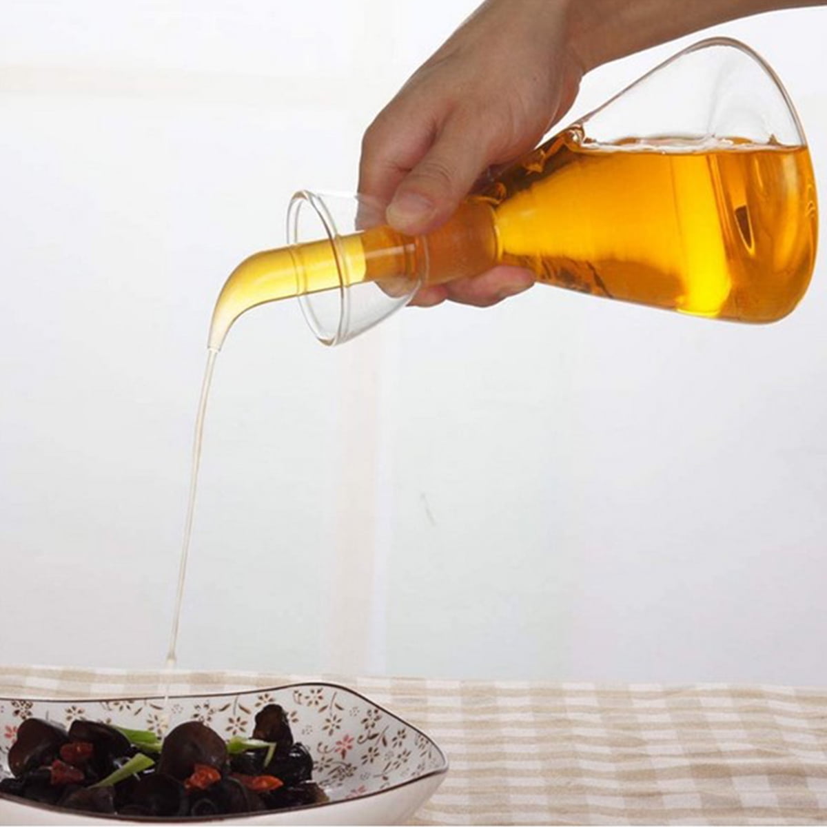 Buy Protoiya Glass Olive Oil Dispenser, No Funnel Needed Easy to Refill