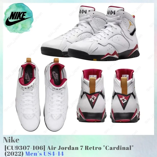 N I-K-E A i r-Jor-dan 7 Retro Cardinal 2022 CU9307-106 Men's US4-14 NEW