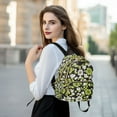 thumbnail image 6 of FORMRS Mini Backpack Purse for Women Travel Daypack Casual Shoulder Bag, Green Flower Pattern, 6 of 7