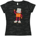 thumbnail image 3 of Inktastic Cute Robot, Smiling Robot, Colorful Robot Women's T-Shirt, 3 of 5
