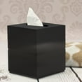 thumbnail image 2 of nu steel Loft Resin Square Facial Tissue Box Cover for Bathroom Vanity Countertops -Black Resin LT-9H, 2 of 4