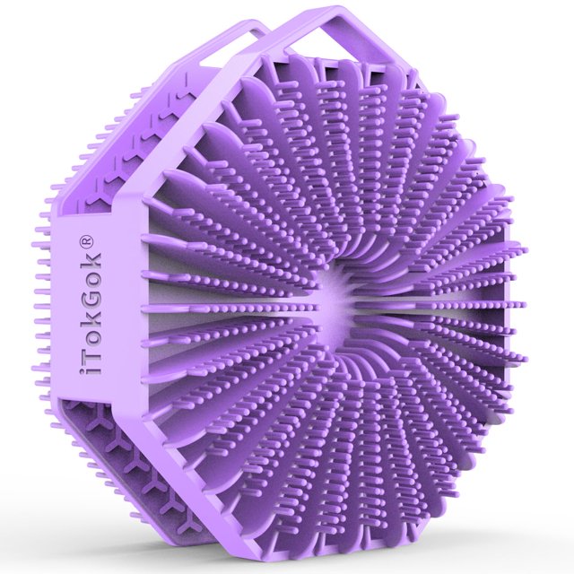 Depurador corporal de silicona iTokGok Premium con infusión de plata, color morado