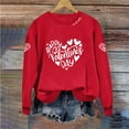 thumbnail image 6 of SYMOID Womens Valentines Day Sweatshirt - Red Crewneck Loose Fit Heart Print Soft Polyester, XS-XL Sizes, Romantic Valentine Outfit for Her,Size XL, 6 of 6